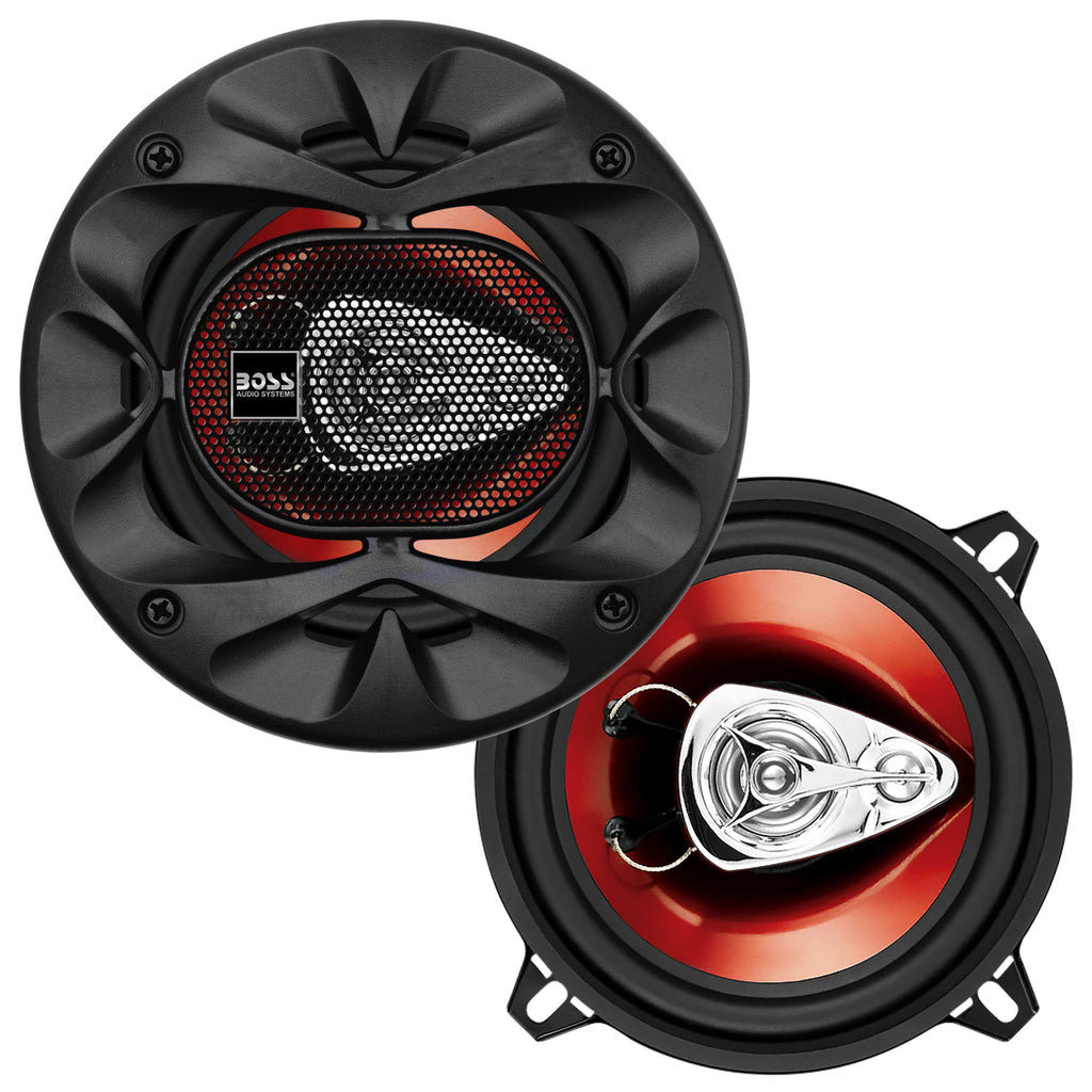 BOSS Audio 5.25” Car Speakers, 225 Watts, Full Range, 3 Way Pair.
