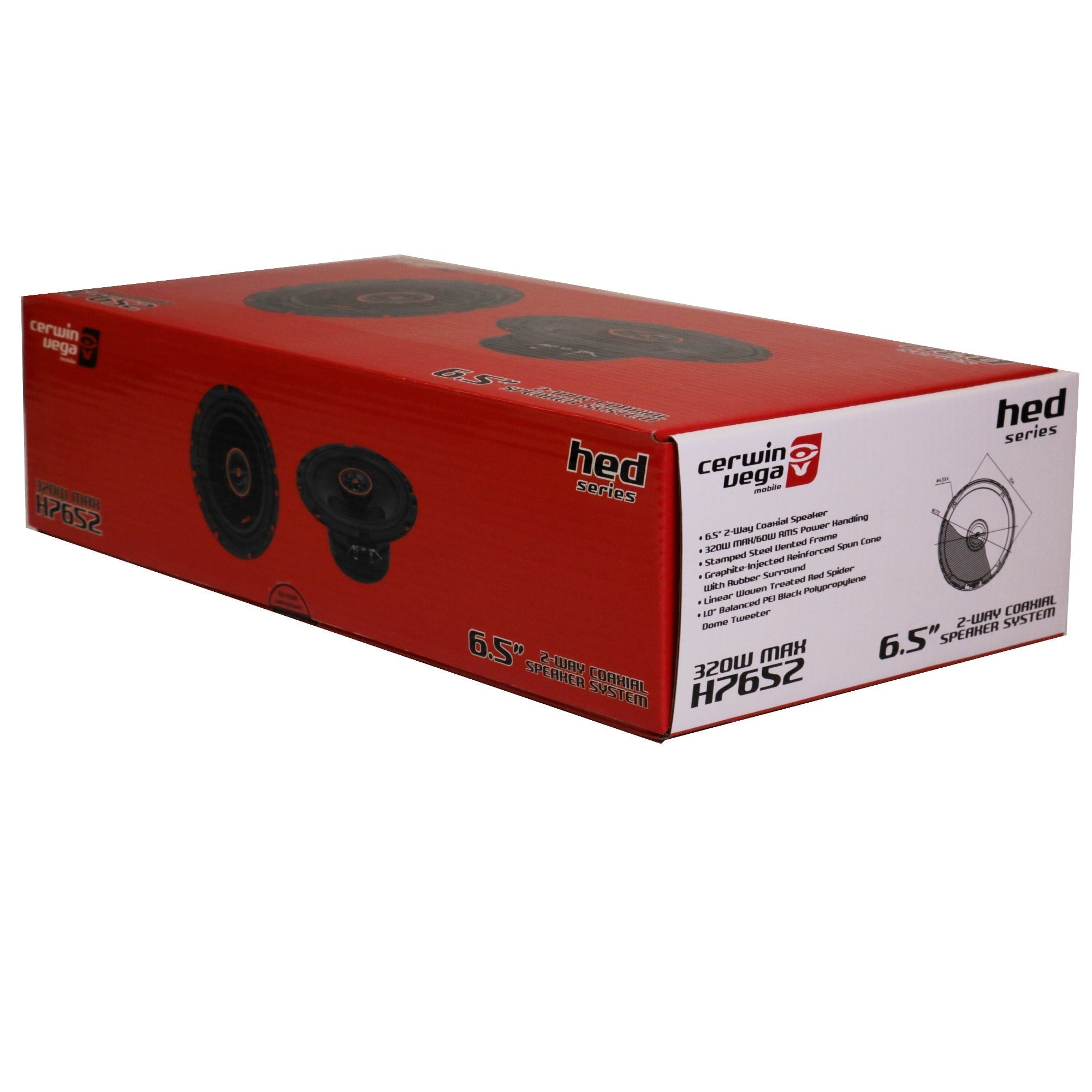 2 Pair (4 - Speaker Total ) Cerwin Vega 6.5" 2-Way Coaxial Speaker System 640 Watts Max