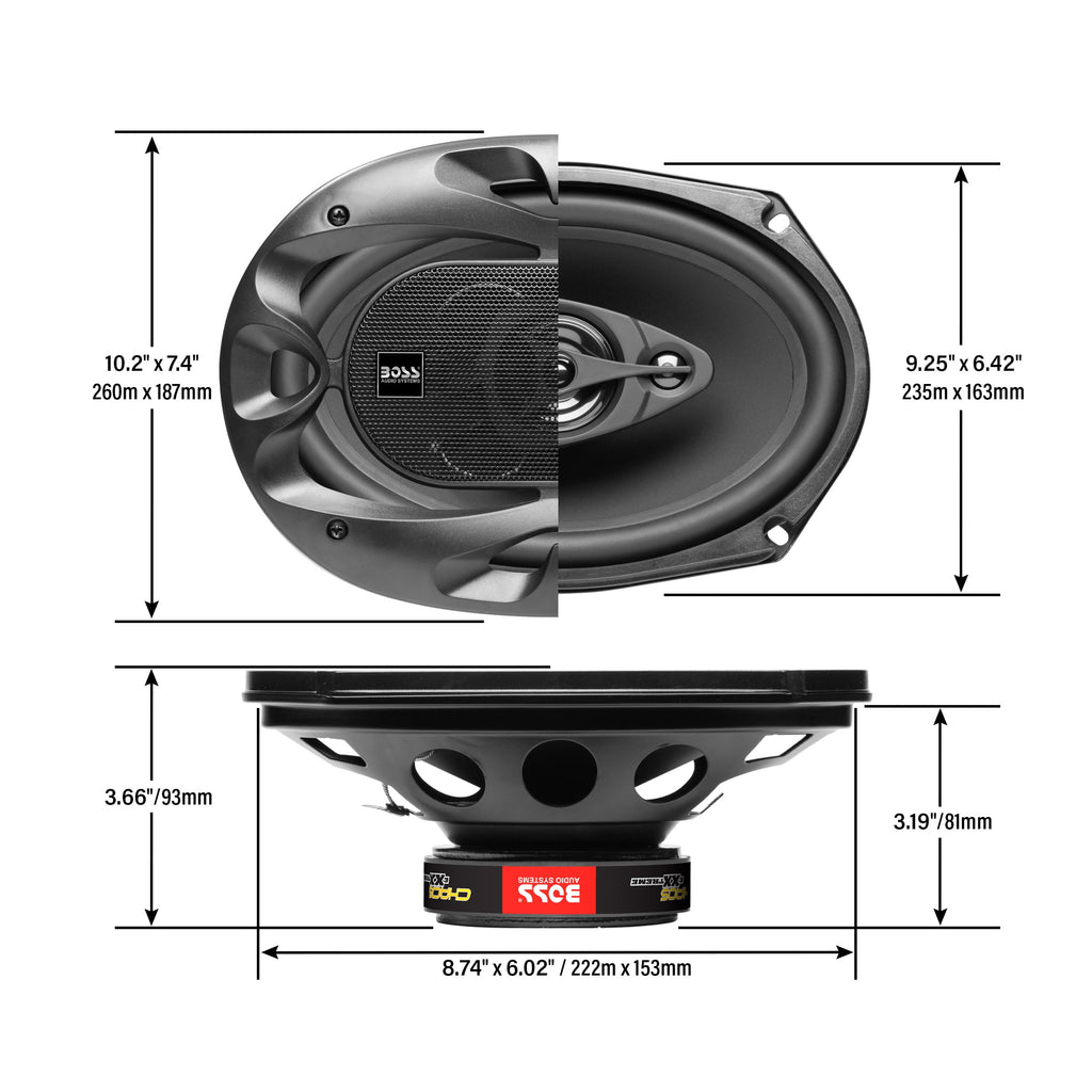 Boss Audio Chaos Series 6 x 9 inch Car Stereo Door Speakers