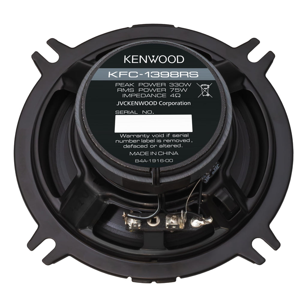 KENWOOD 5.25 Inch 330 Watt Max Power 2 Way Full Range Speakers Black, 2 Pack