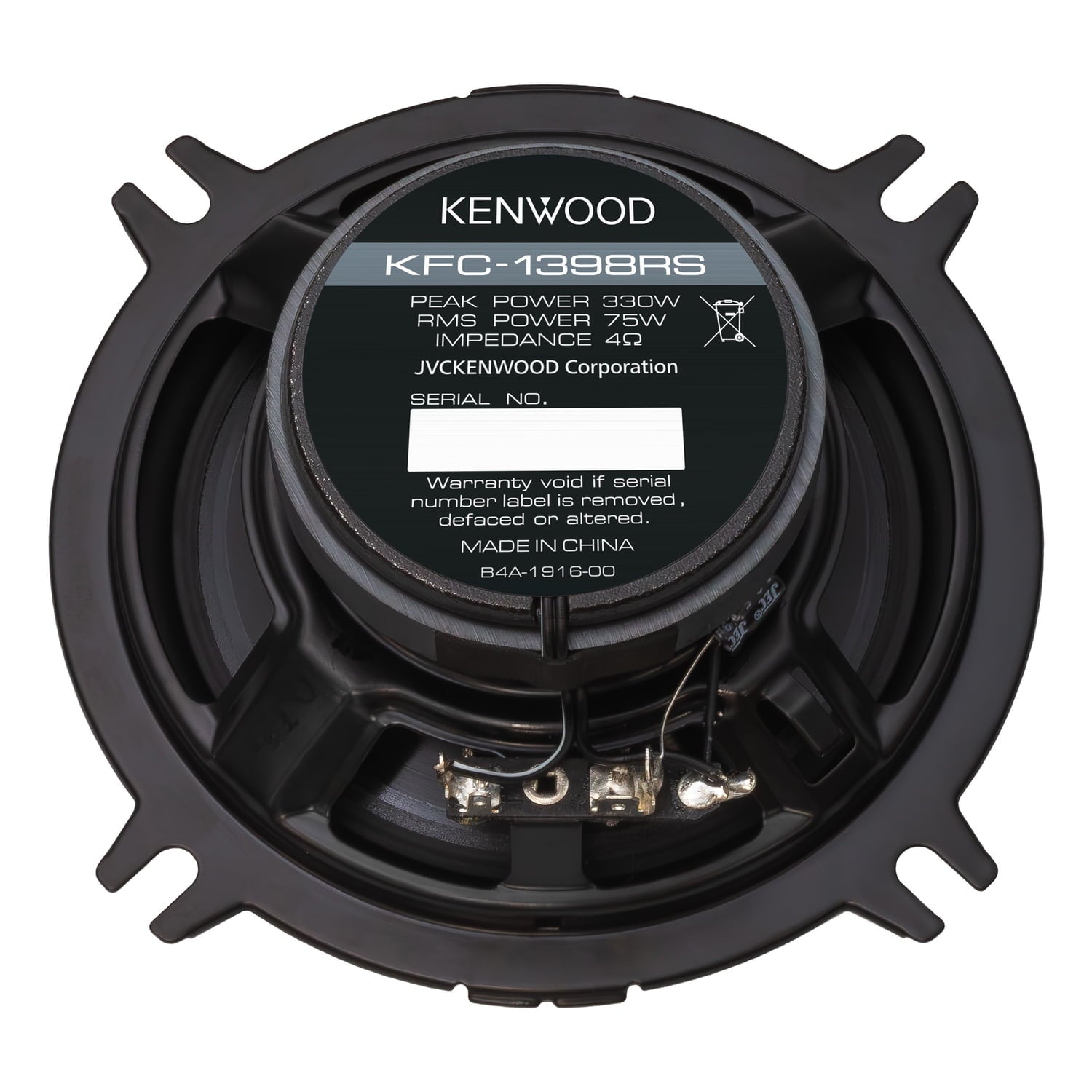 KENWOOD 5.25 Inch 330 Watt Max Power 2 Way Full Range Speakers Black, 2 Pack