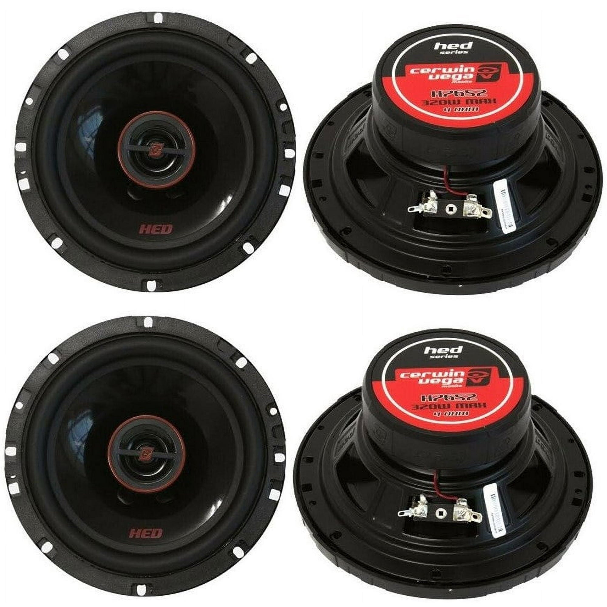 2 Pair (4 - Speaker Total ) Cerwin Vega 6.5" 2-Way Coaxial Speaker System 640 Watts Max