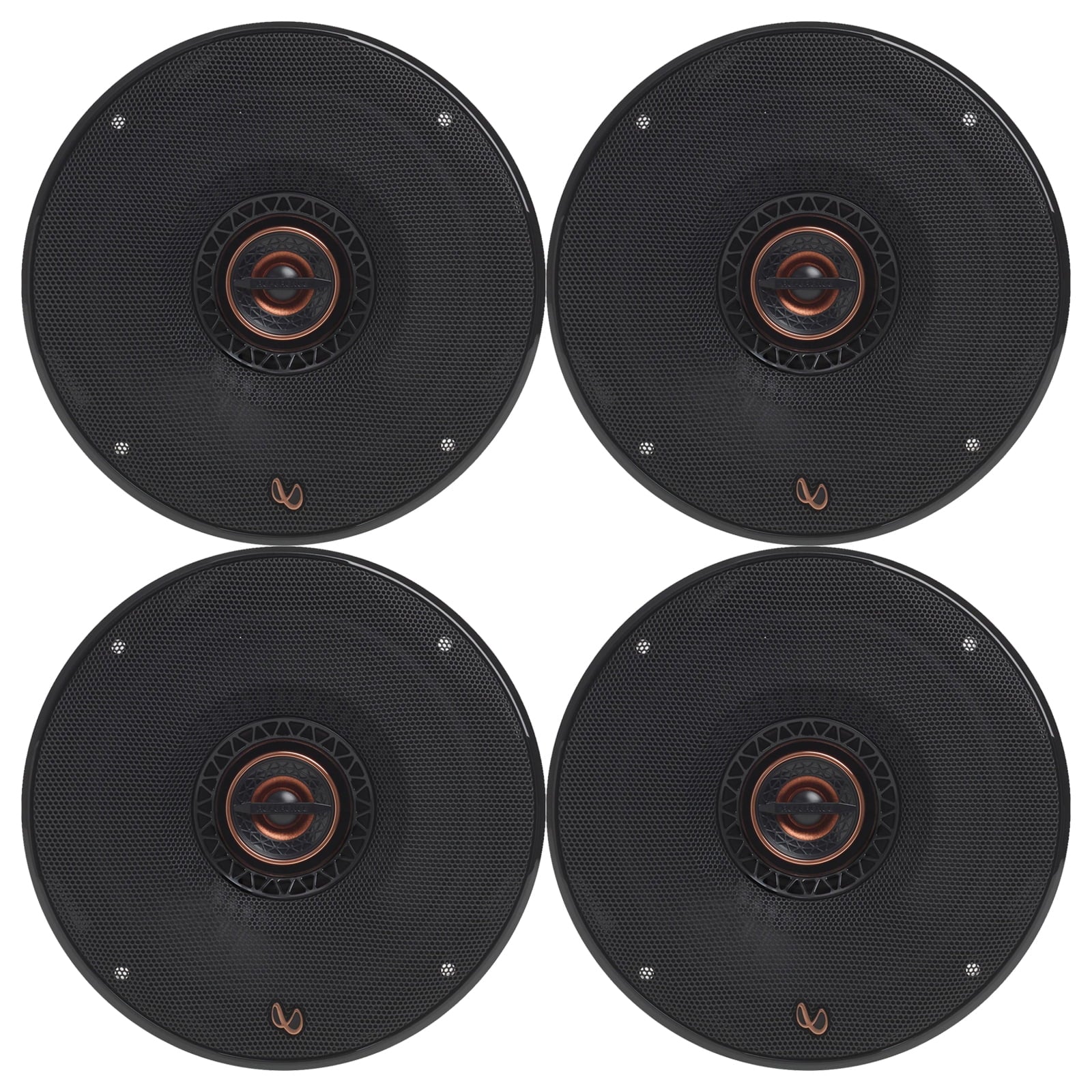 2 Pairs (4 - Speakers ) Infinity Reference 6.5" Shallow Mount 165 Watts Peak Power Car Audio Coaxial Speakers