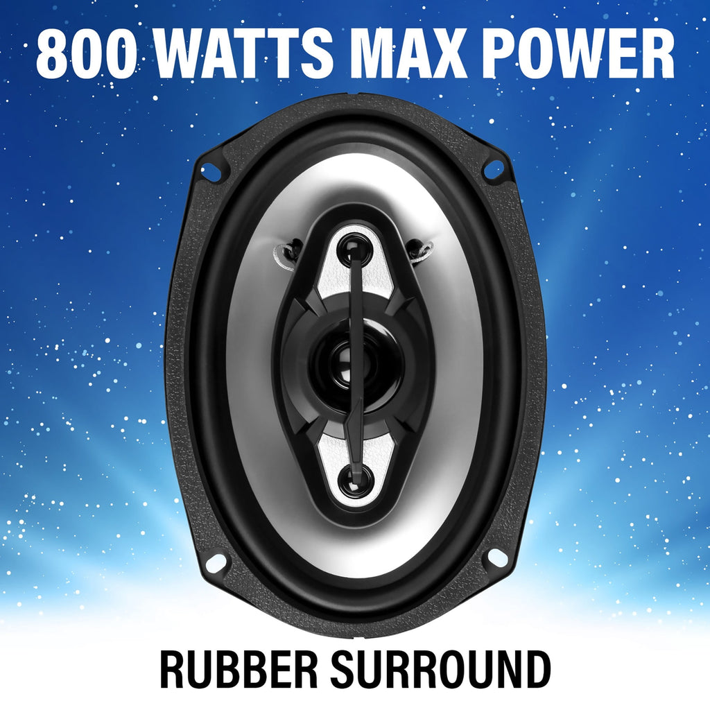 BOSS Audio 6” x 9” Car Speakers, 800 Watts/Pair, Full Range, 4 Way Pair.