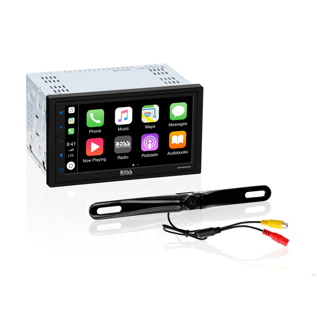 Boss Car Miltimedia .75" Double-DIN Touchscreen, Bluetooth AM/FM Radio Receiver - Black