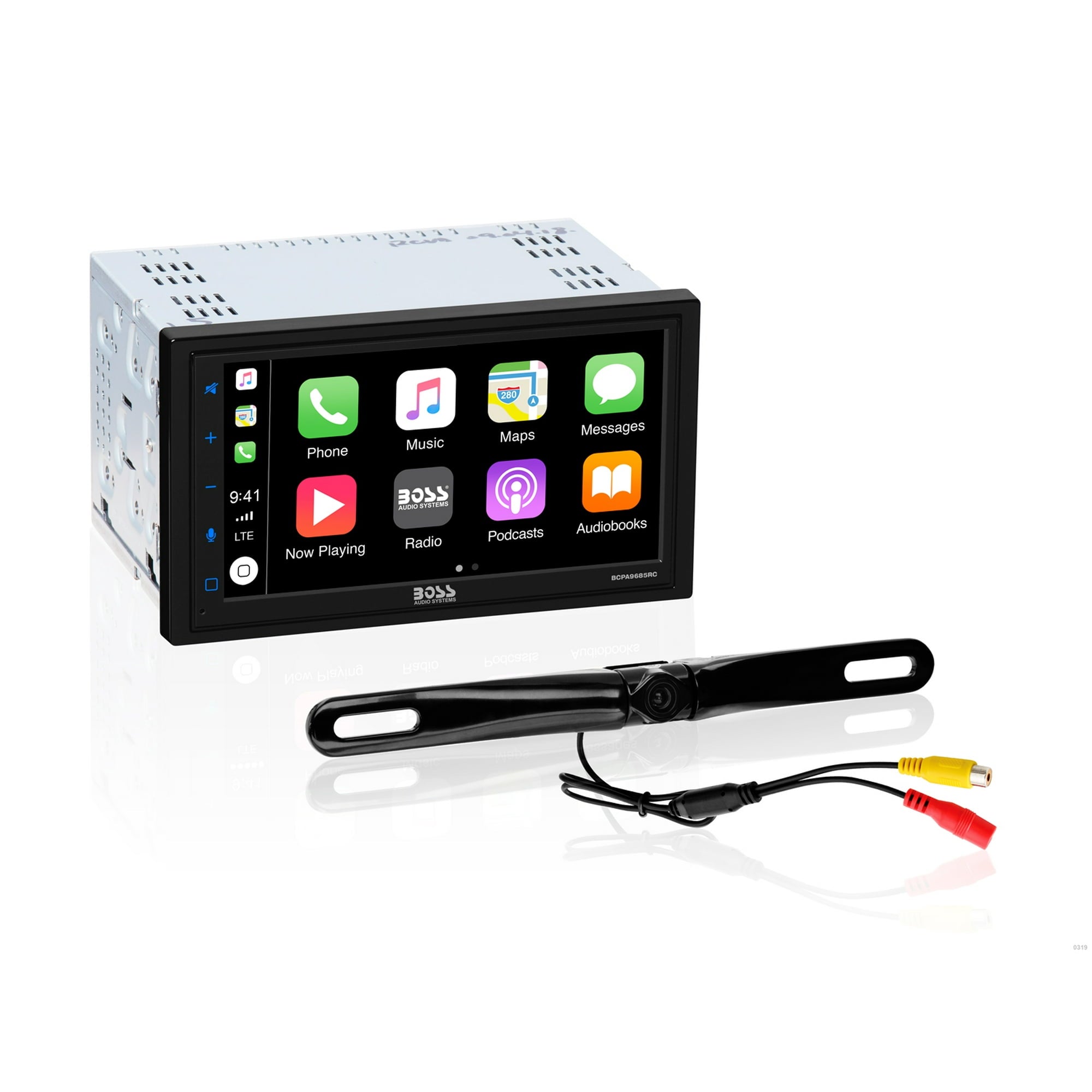 Boss Car Miltimedia .75" Double-DIN Touchscreen, Bluetooth AM/FM Radio Receiver - Black