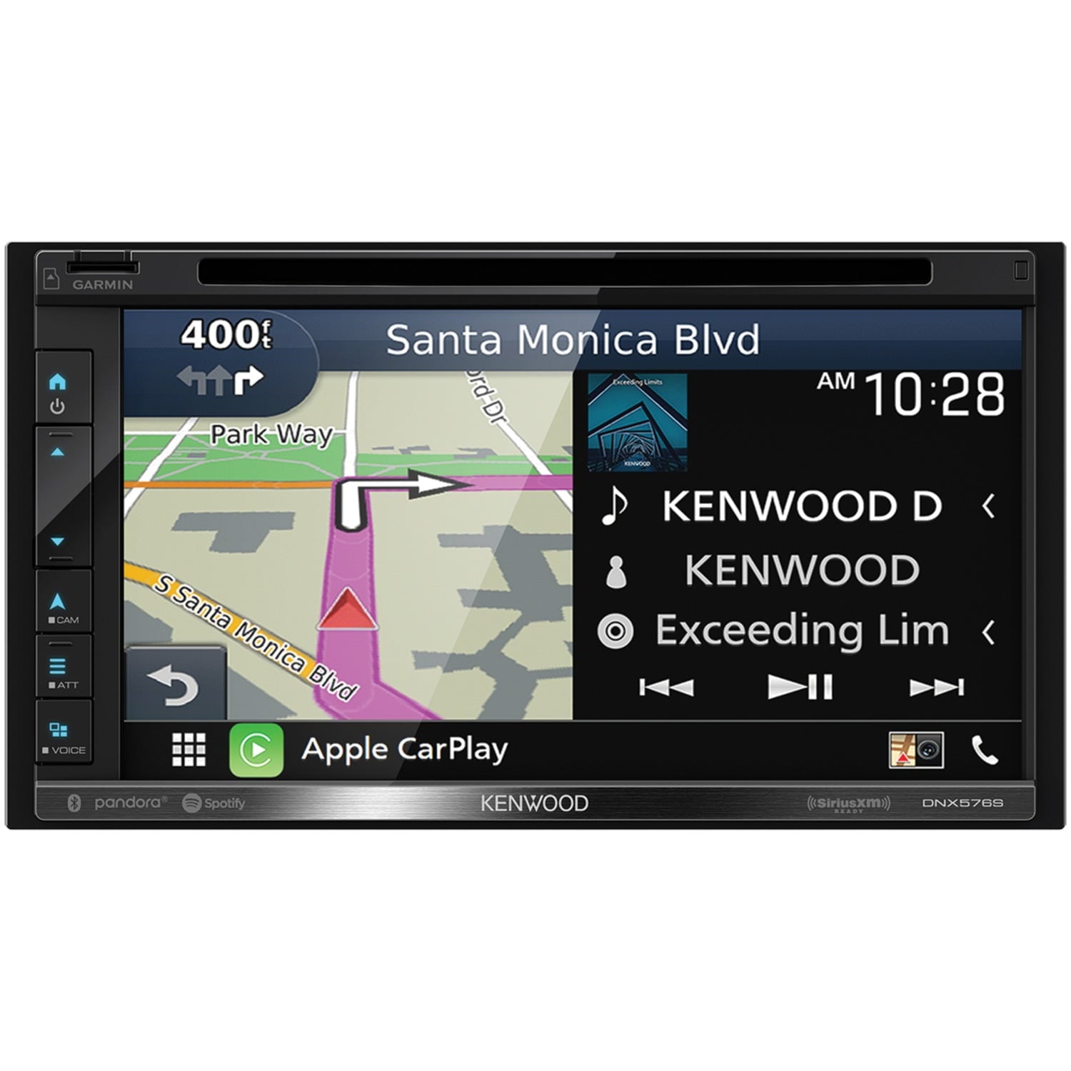 KENWOOD Garmin Integreded Dash 6.8-Inch Double-DIN In-Dash Navigation DVD Receiver with Bluetooth, Apple CarPlay, Android Auto, and SiriusXM Ready