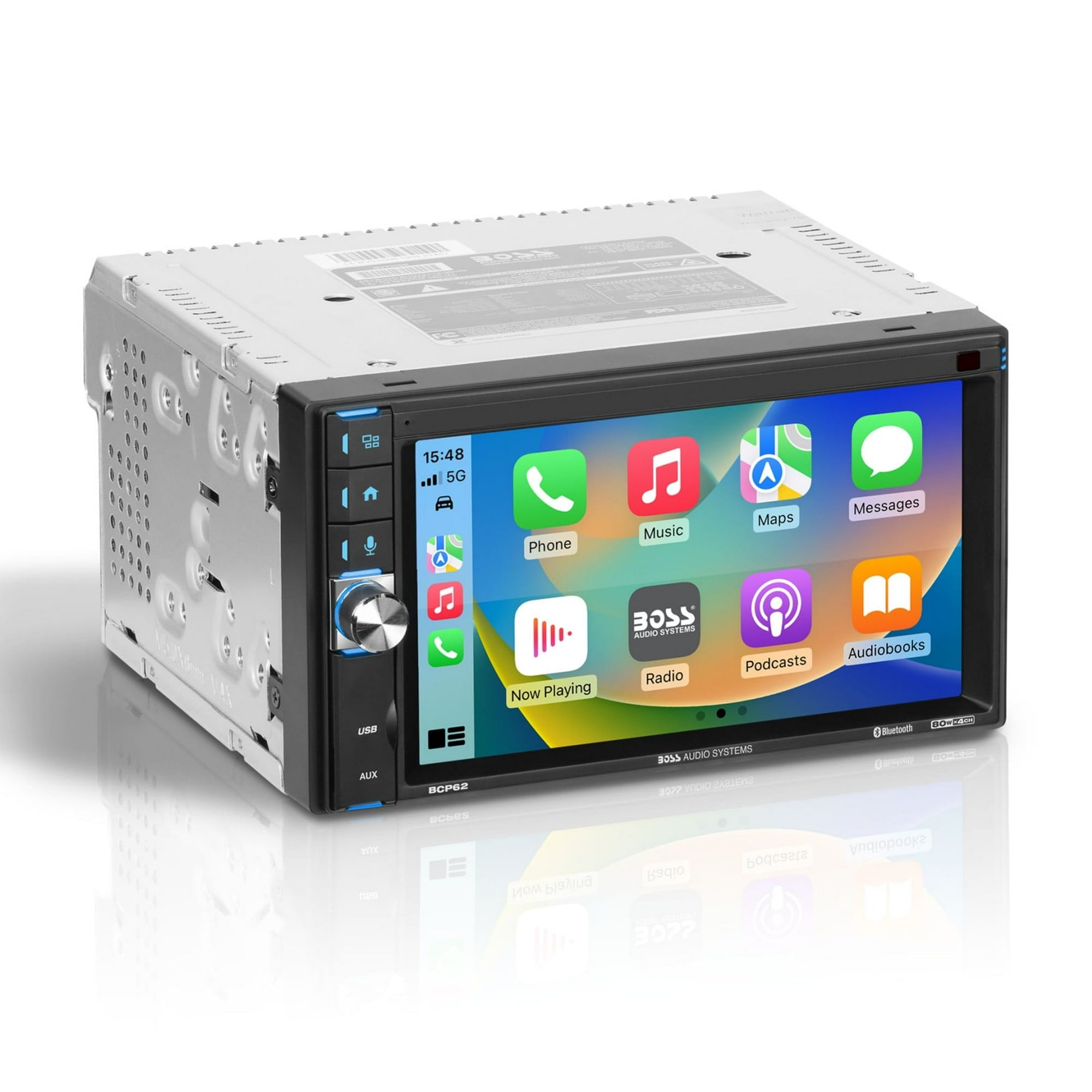 BOSS Car Multimedia Double DIN Car Stereo Apple Carplay, 6.2" Touchscreen Bluetooth Radio.