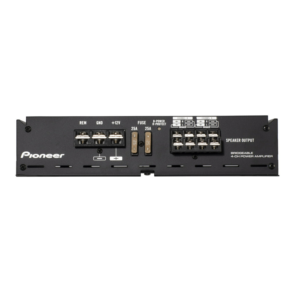 Pioneer 4-Channel - Class AB, 1000w Max Power - Bridgeable Amplifier