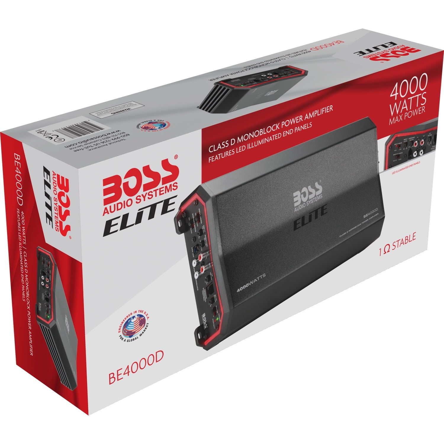BOSS Audio Systems Elite 4000W Monoblock Class D Vehicle Audio Amplifier with Remote Control, 8.9 lb