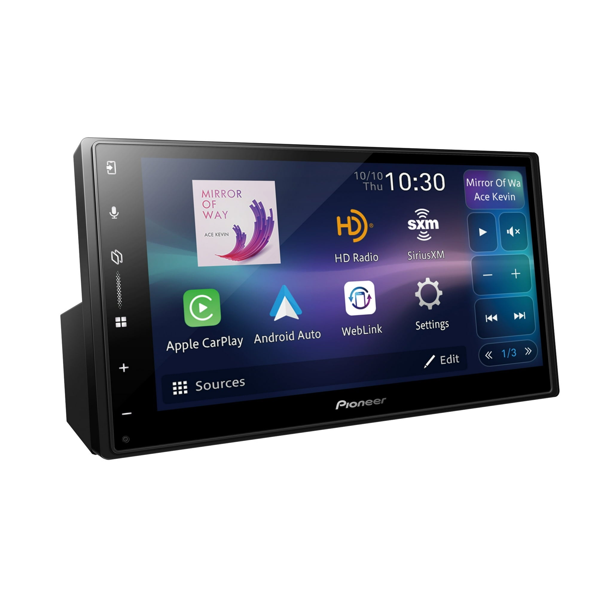Pioneer 6.8" - Apple CarPlay®, Android Auto™, Amazon Alexa via Pioneer Vozsis, Bluetoot