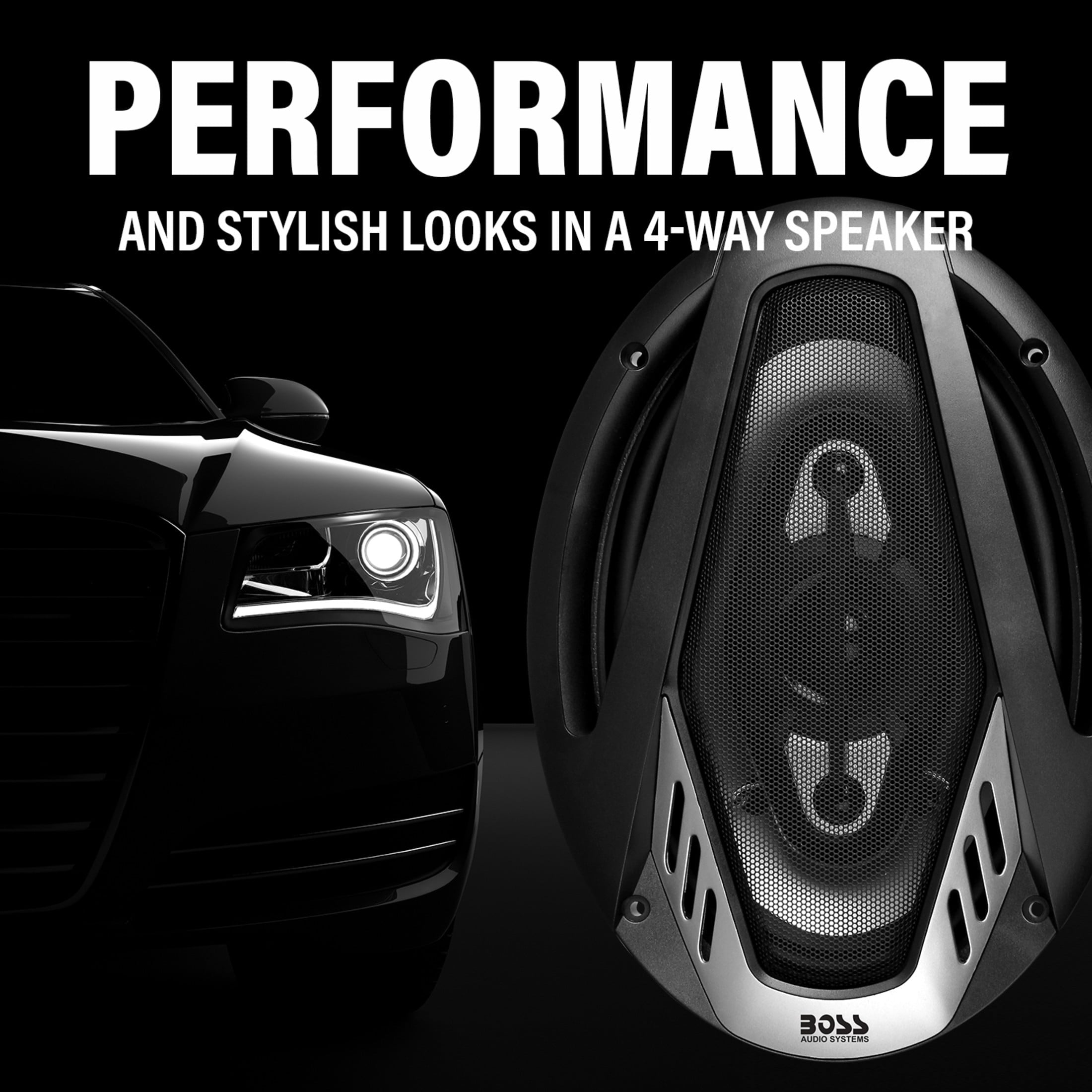 BOSS Audio 6” x 9” Car Speakers, 800 Watts/Pair, Full Range, 4 Way Pair.