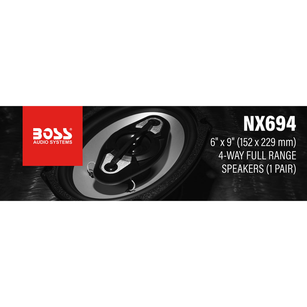 BOSS Audio 6” x 9” Car Speakers, 800 Watts/Pair, Full Range, 4 Way Pair.