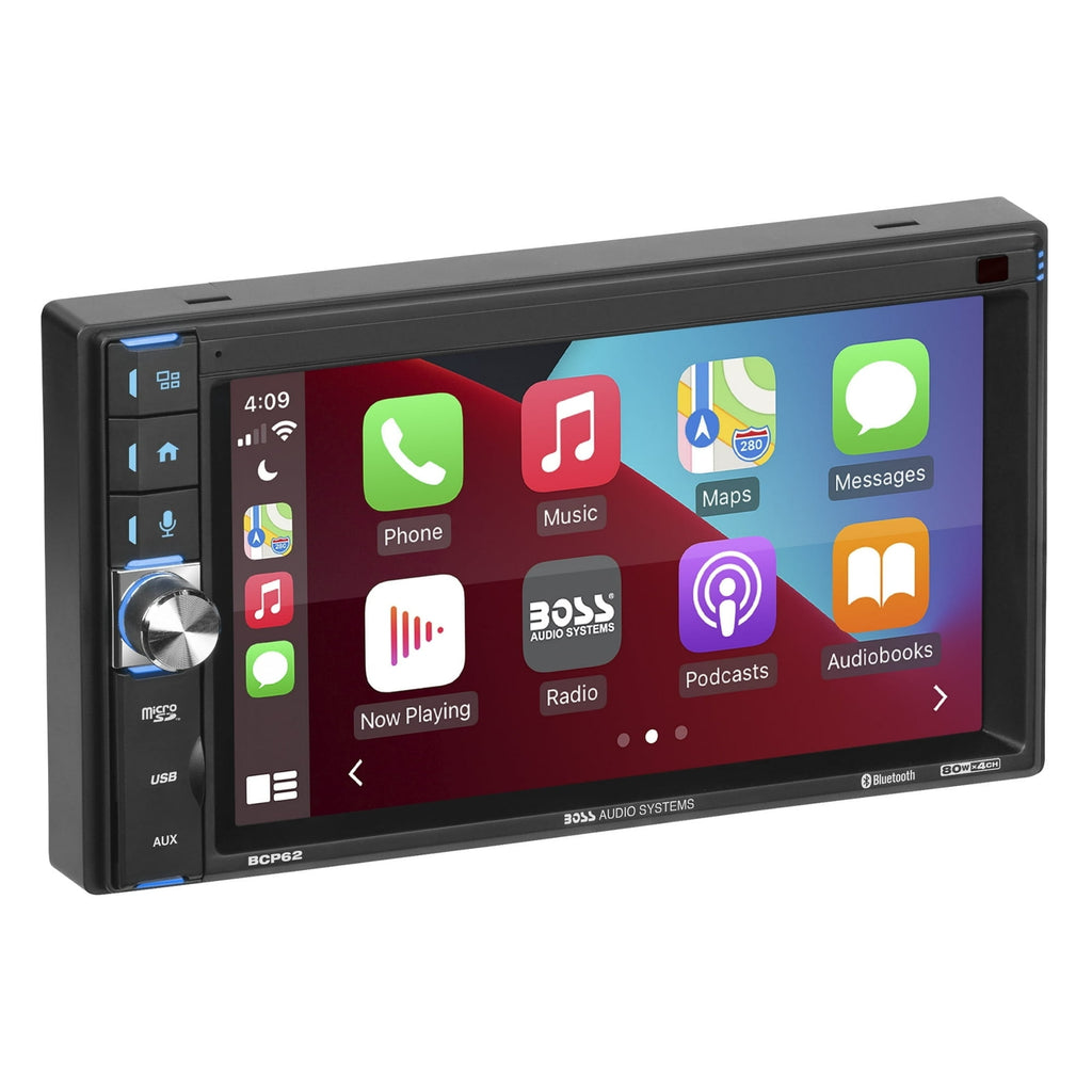 BOSS Double DIN Car Stereo Apple Carplay, 6.2" Touchscreen Bluetooth Radio