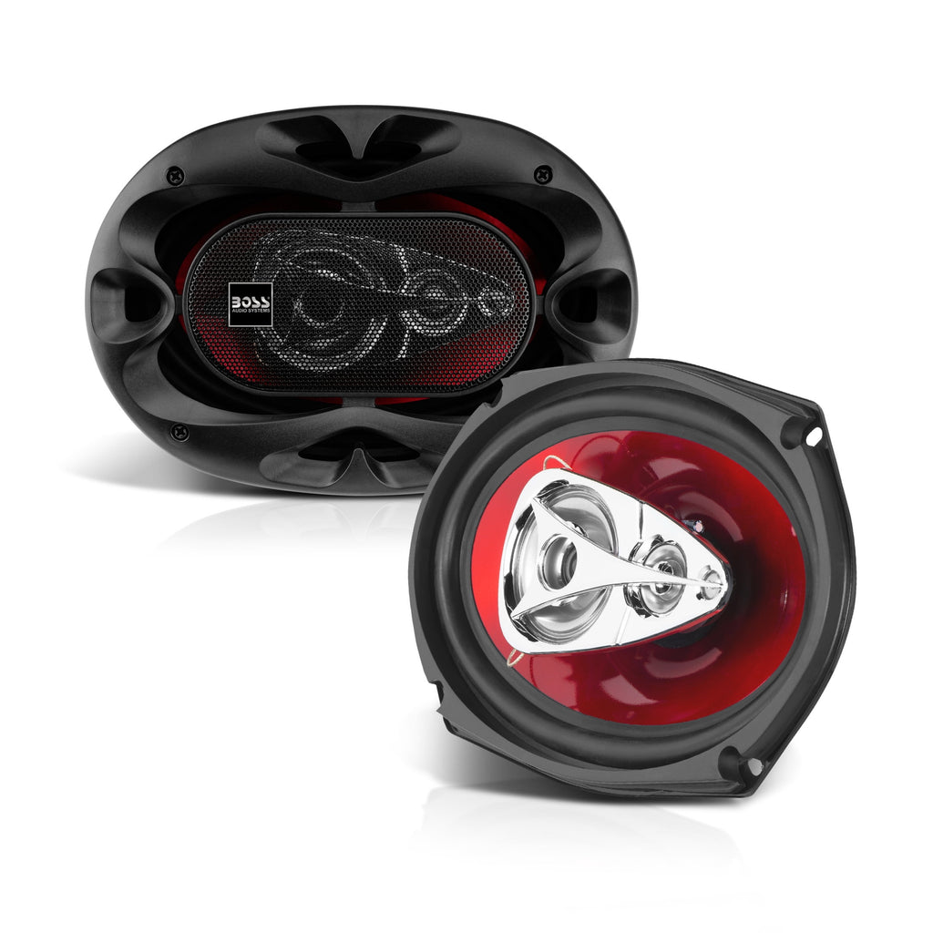 BOSS Audio 6” x 9” Car Speakers, 500 Watts, Full Range, 4 Way Pair.