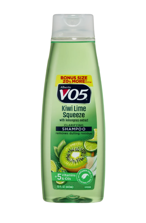Shampoo Clarificante Alberto VO5 Com Fragancia de Kiwi Limao e extrato de Capim Santo de 15Oz