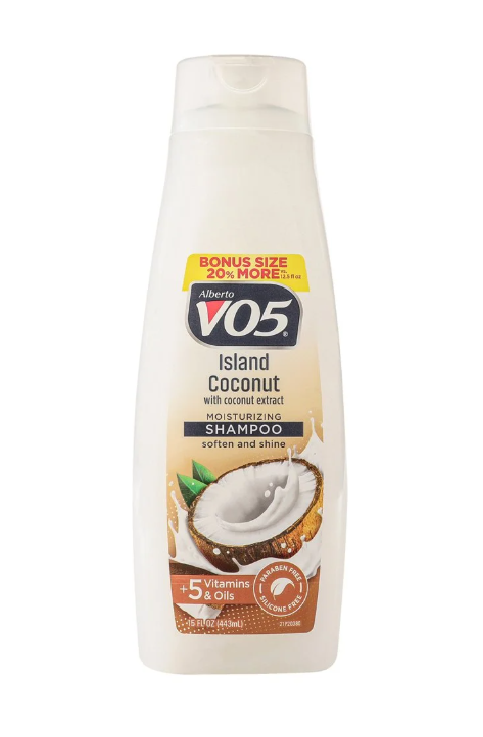 Shampoo Hidratante Alberto VO5 com fragancia Island Coconut e extrato de 15 Oz.