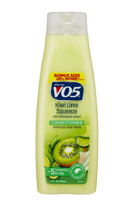 Condicionador e Clariador Alberto VO5 Kiwi Limao com Extrato de Capim Santo e Vitaminas E & C, 15 fl oz.