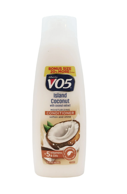 Condicionador com Hidratante Alberto VO5 com Island Coconut Fragancia de 15 Oz.