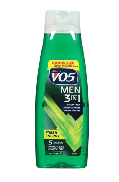 Shampoo Condicionador e Sabonete Alberto VO5 com fragrancia Fresh Energy para Homem de 15 oz