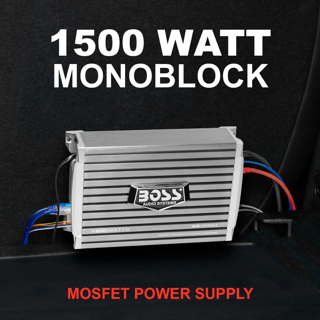 Boss Compact Mosfet Monoblock Vehicle Audio Amplifier, 4.4 lb