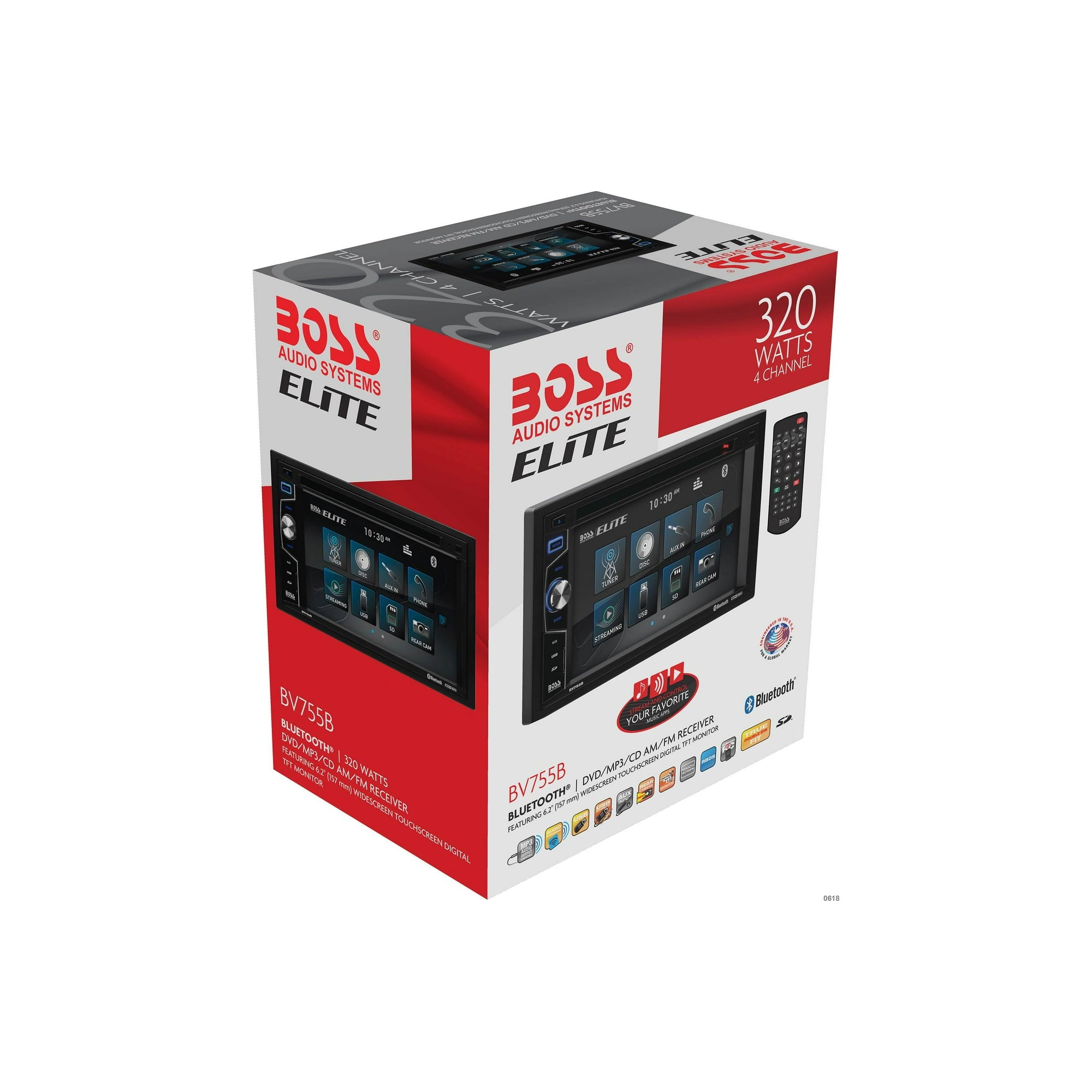 BOSS Elite Car DVD Player, Bluetooth, 6.2 Inch Touchscreen