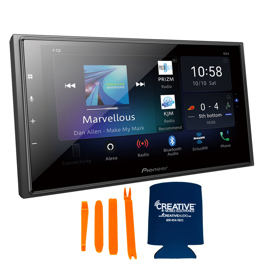 Pioneer 6.8" Receiver Compatible with Apple Carplay, Android Auto, Bluetooth, Satellite Tuner and License Plate Backup Camera