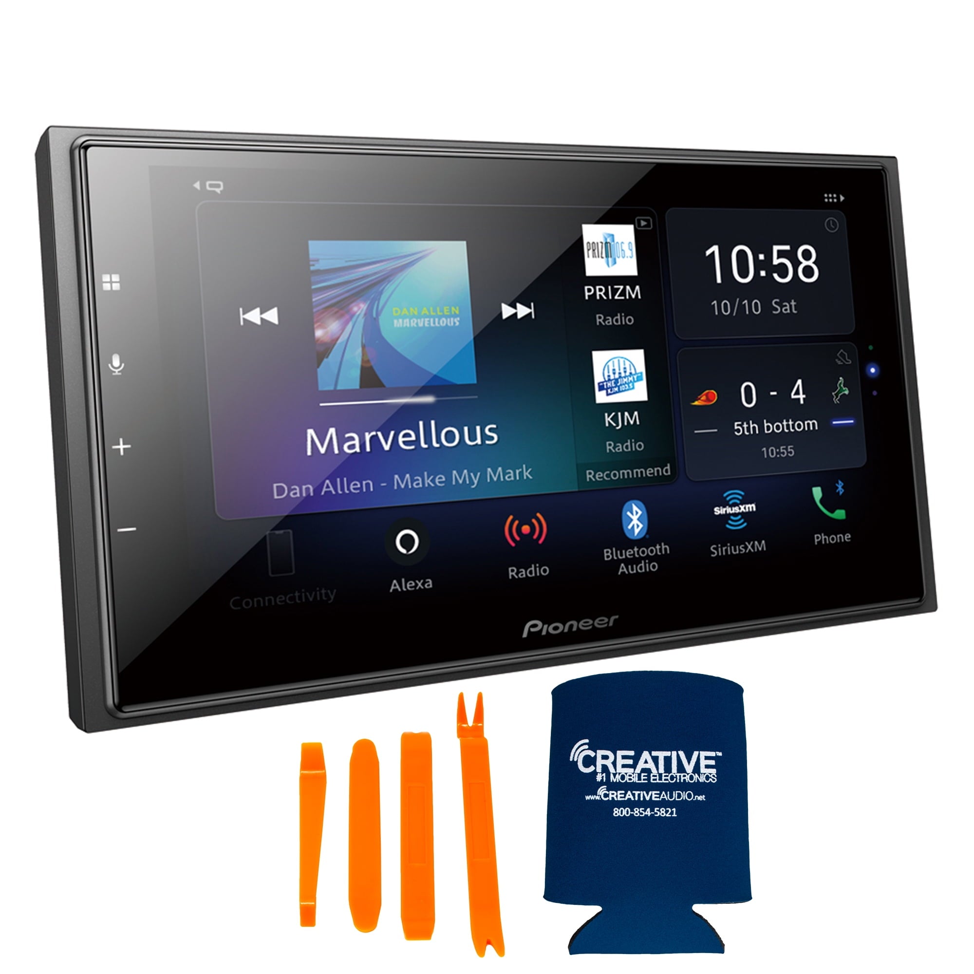 Pioneer 6.8" Receiver Compatible with Apple Carplay, Android Auto, Bluetooth, Satellite Tuner and License Plate Backup Camera