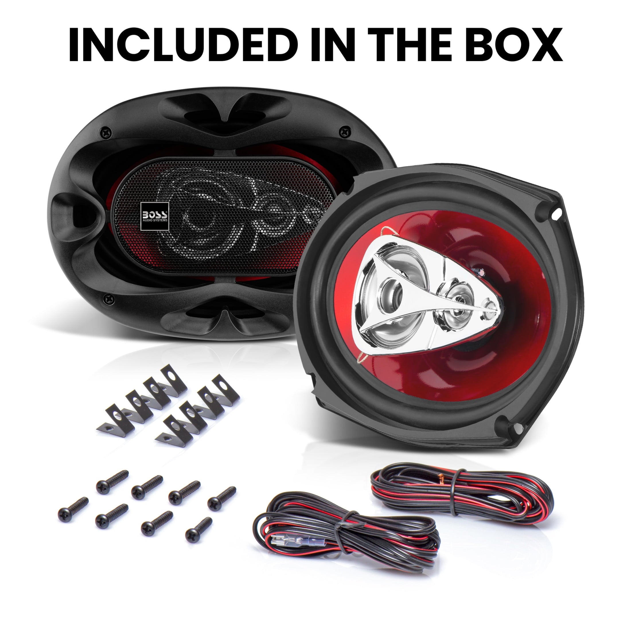 BOSS Audio 6” x 9” Car Speakers, 500 Watts, Full Range, 4 Way Pair.