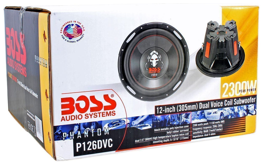 Boss 12" Dual 4-Ohm Voice Coil Subwoofer (One Subwoofer)