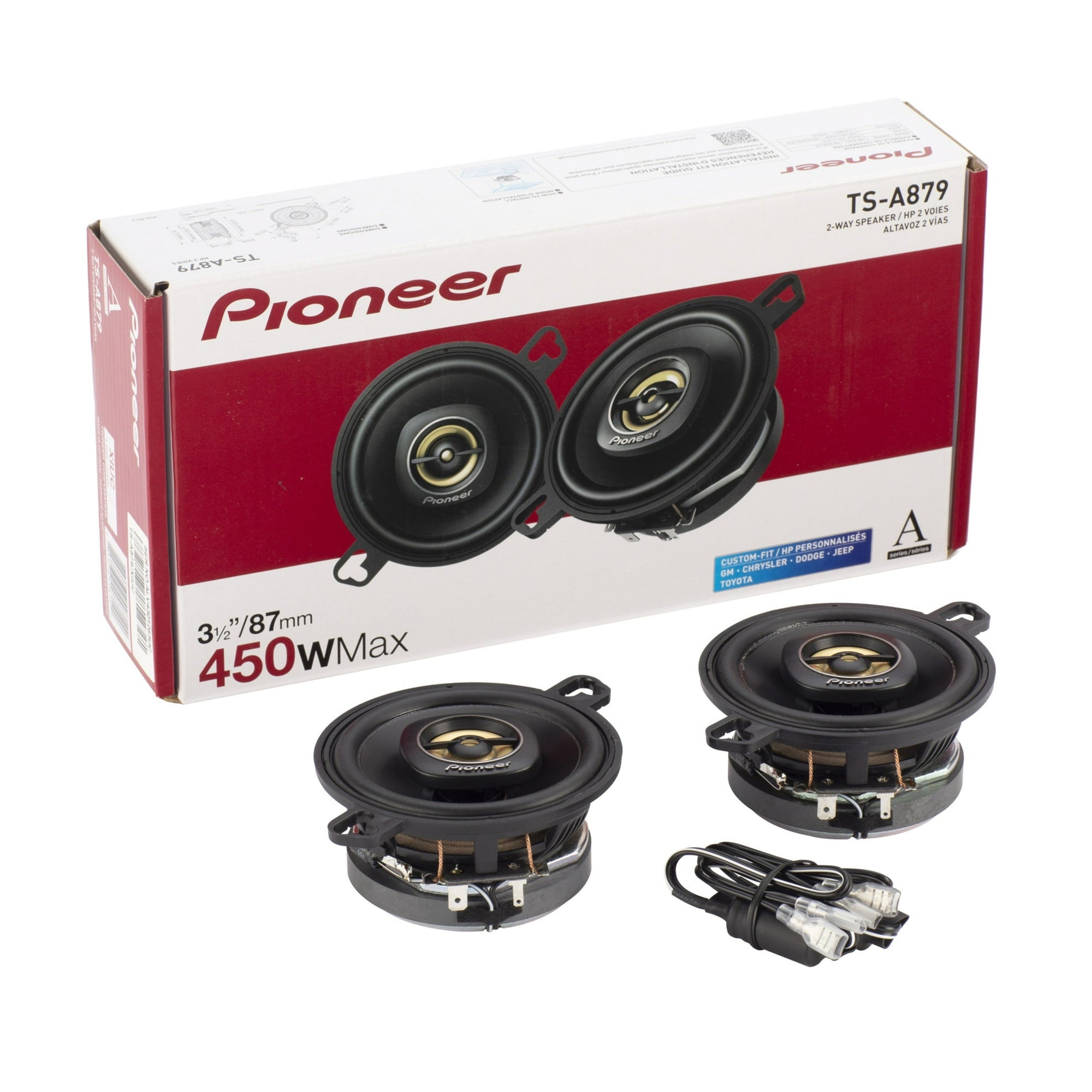 Pioneer 3,5" Tweeter - 2-way, 450 W Max Power, Carbon/Mica-reinforced IMPP™ cone, 21mm PEI hard dome, Hi-Fi Quality Sound.
