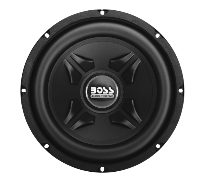 BOSS 800 Watts Max, Single 4 Ohm Voice Coil 10" Car Subwoofers.